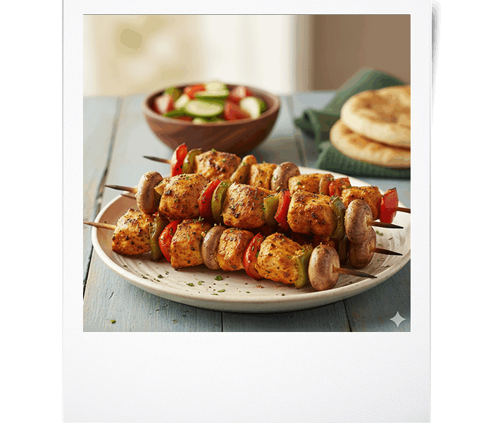Brochettes de poulet au yaourt et Garam masala