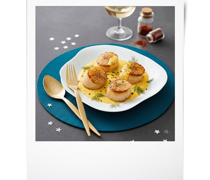 Coquilles Saint-Jacques au safran